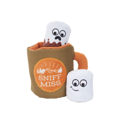 Ruffin It Mug Plush Multi-Part + Enrichment Dog Toy
