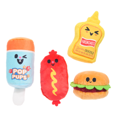 The Bark-B-Q Bunch Plush Multi-Part Dog Toy