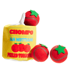 San Muttzano Tomatoes Plush Multi-Part Enrichment + Fetch Dog Toy