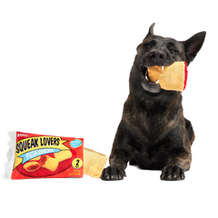 Squeak Lovers Pizza Snacks Plush Multi-Part + Enrichment Dog Toy
