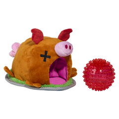 Squeakling Pig Plush Multi-Part + Enrichment + Fetch Dog Toy