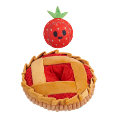 Strawberry Pie Plush Multi-Part + Enrichment Dog Toy
