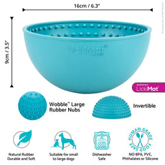Lickimat Wobble Slow Feeder Dog Bowl