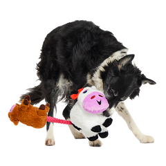 Bertha the Cow Plush Tug + Extra-Large Dog Toy