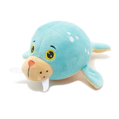 Blue Walrus Plush Tug + Fetch Dog Toy