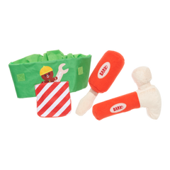 Do-It-Your-Elf Toolbelt Wearable Multipart Plush Tug Dog Toy