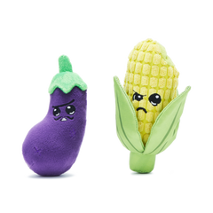 Double Trouble Veggies Multi-Part Dog Toy
