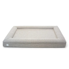 Extra Large Bouclé Orthopedic Dog Bed (Bolster, Sand)