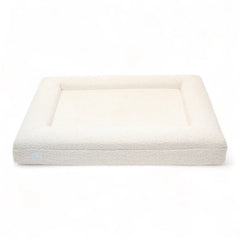 Large Bouclé Orthopedic Dog Bed (Bolster, Cloud)